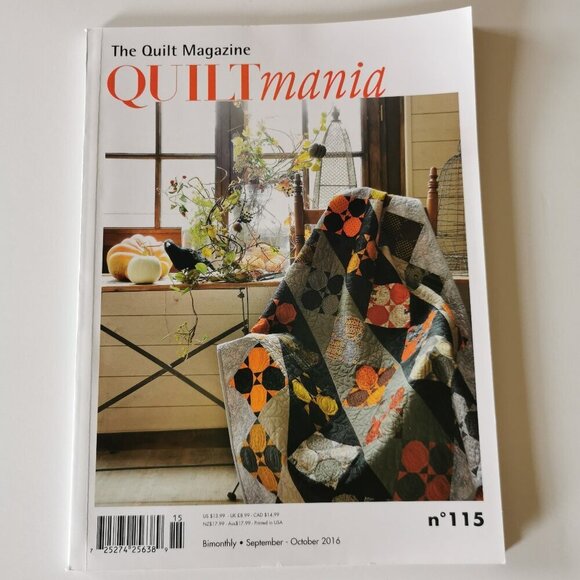 Quiltmania Magazine Quilt #115 Issue 2016 Crafts Quilting Patterns Patchwork - Picture 1 of 6